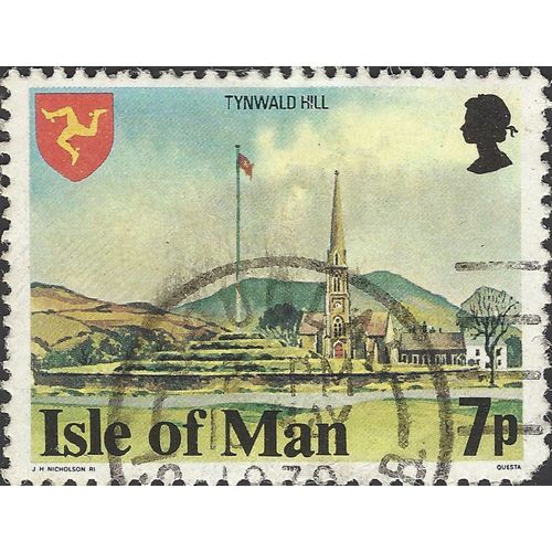 ISLE O MAN, Tynwald Hill, green 1978, 7p, #3