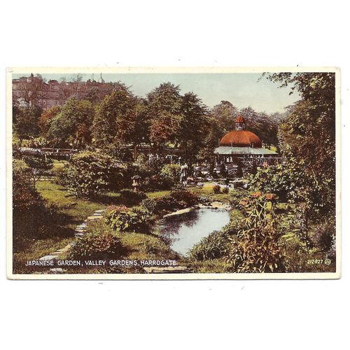 PRINTED POSTCARD OF JAPANASE GARDEN VALLEY GARDENS HARROGATE YORKSHIRE (1209)