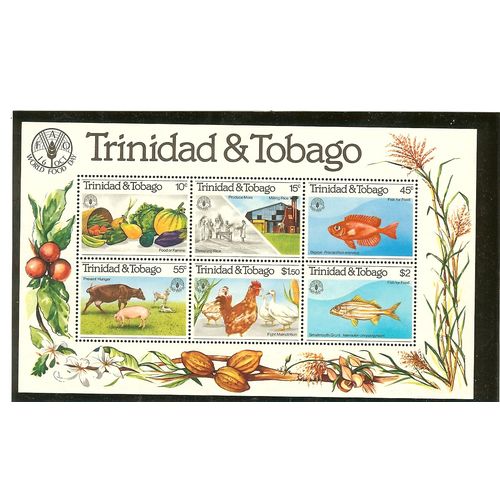 Trinidad & Tobago 1981 World Food Day Miniature Sheet Mounted Mint MM SG MS595