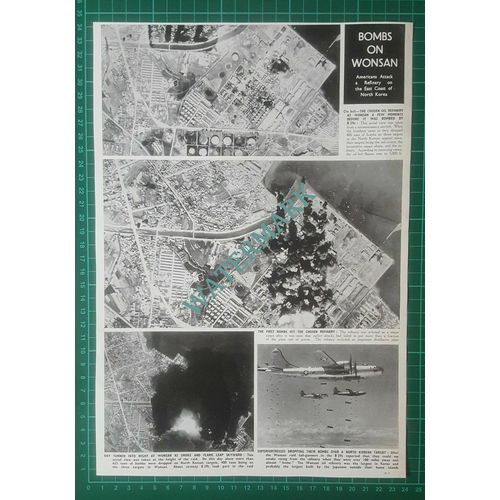 (X489) Wonsan Oil Refinery Bombed North Korea - 1950 Clip