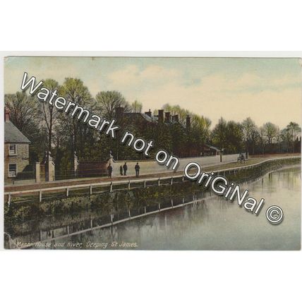 PPC Manor House and River Deeping St James Lincolnshire 1907