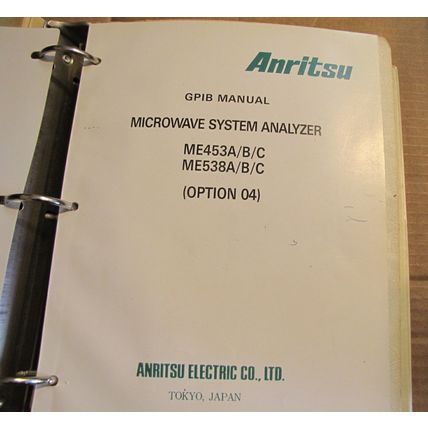 Anritsu Microwave System Analyzer ME453A/B/C ME538A/B/C Operation+Service Manual