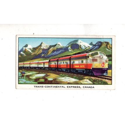 SINGLE KELLOGG TRADE CARD STORY OF THE LOCOMOTIVE 1965 SERIES 2 No.7 CANADA