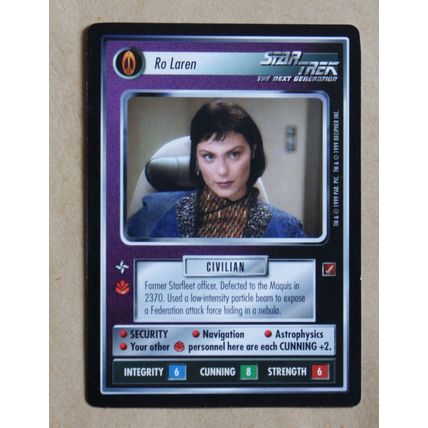 Star Trek CCG: Blaze of Glory # Ro Laren (A) 1999 decipher