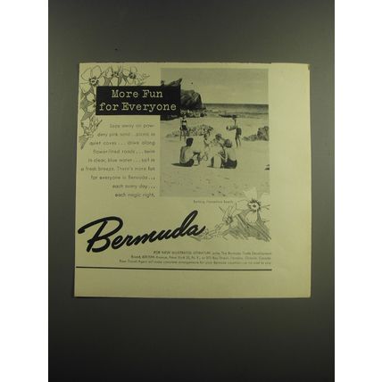 1949 Bermuda Tourism Ad - More Fun For Everyone