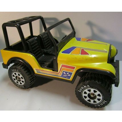 RARE 1970'S TONKA JEEP 4x4 YELLOW MR-970 PRESSED STEEL TOY TRUCK