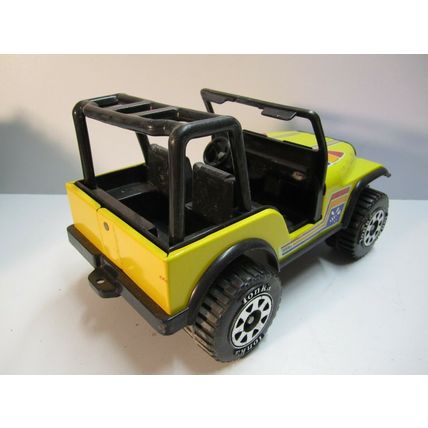 RARE 1970'S TONKA JEEP 4x4 YELLOW MR-970 PRESSED STEEL TOY TRUCK
