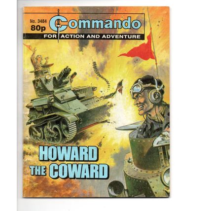 D.C.THOMPSON COMMANDO COMIC BOOK "HOWARD THE COWARD" NUMBER 3484
