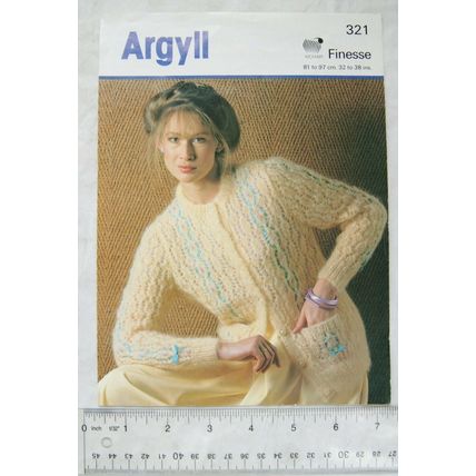 1983 Argyll 321 Lady's Lacy Cardigan, mohair