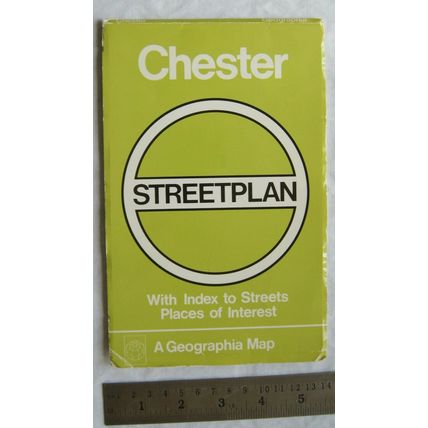 Vintage: Geographia Street Plan of Chester with index & places of interest