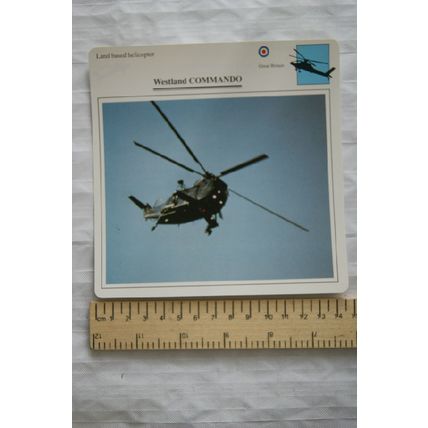Westland Commando - GB - Land Based Helicopter - Collectors Club Card