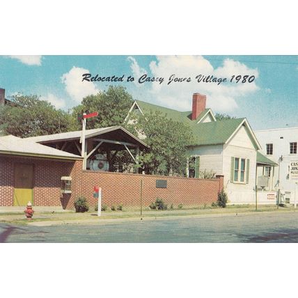 Jackson Tennessee Railroad Museum Casey Jones Home Train Locomotive Postcard
