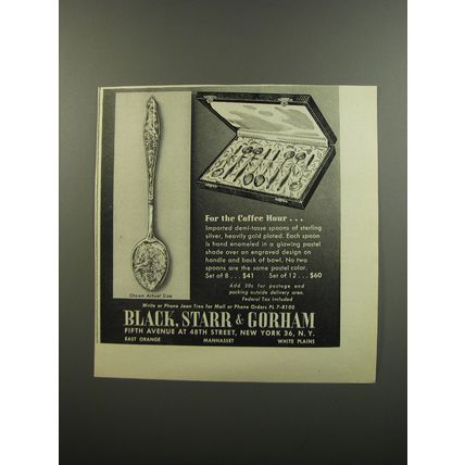 1953 Black, Starr & Gorham Demi-tasse Spoons Ad - For the Coffee Hour