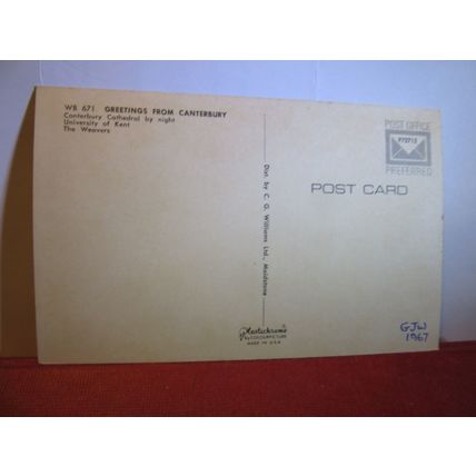 CANTERBURY, KENT. multiview unused vintage postcard dated 1967 =
