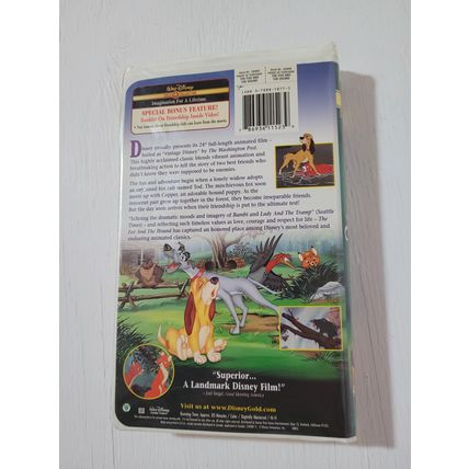 The Fox and the Hound Disney VHS gold collection movie