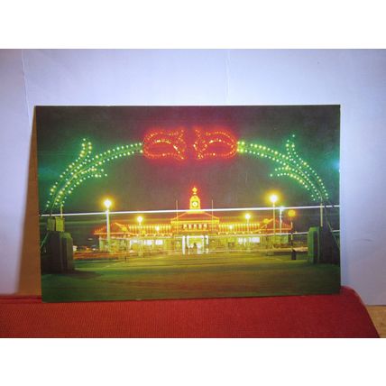 THE PIER AT NIGHT, BOURNEMOUTH, Dorset unused postcard dated 1971 =
