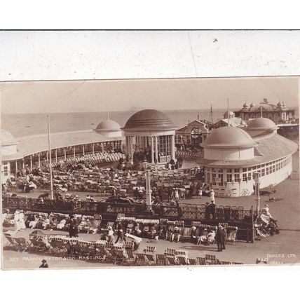 Parade Extension Hastings Sussex Postcard posted 1920 corner crease