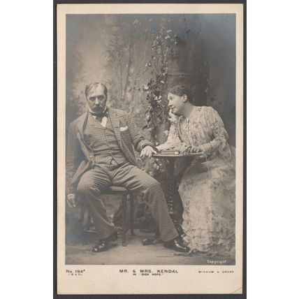 Mr & Mrs Kendal in Dick Hope, c.1905 - Beagles RP Postcard