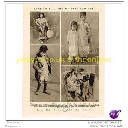 CHILDREN FROM: MEXICO, JERUSALEM, CONSTANTINOPLE & COLUMBIA, c1925