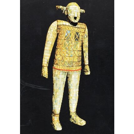 Jade Funeral Suit Grave Guardian Pottery Shensi Chinese Art 2x Postcard