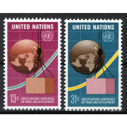 United Nations New York 274-275 MNH Trade Globe Industry ZAYIX 1024S0436M