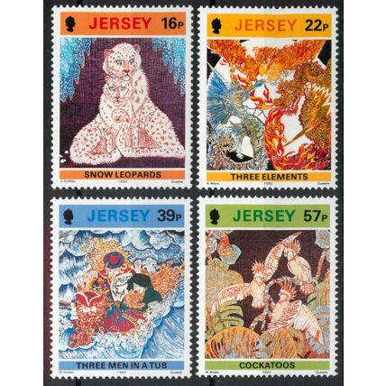 JERSEY SG587-590 1992 BATIK DESIGNS ~ UNMOUNTED MINT