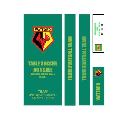 Table Football Subbuteo Box Label Watford (ENG) 2018 away