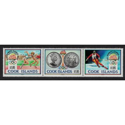 Cook Is. Olympic Games Barcelona and Albertville strip of 3 1990 MNH