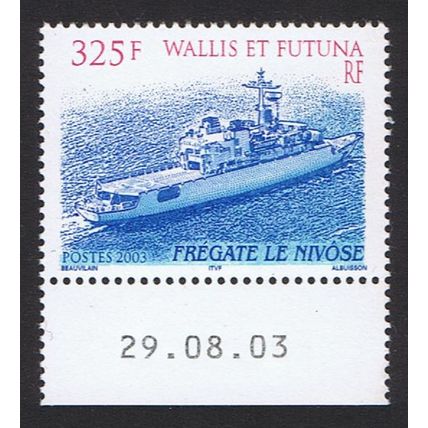 Wallis and Futuna Frigate' La Nivose' with Margin with Date of printing 2003