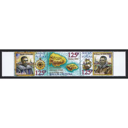 Wallis and Futuna Discovery of Futuna strip of 3v 2002 MNH SG#804-806 Sc#558