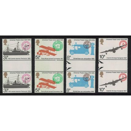 Great Britain Universal Postal Union 4v Gutter Pairs 1974 MNH SG#954-957