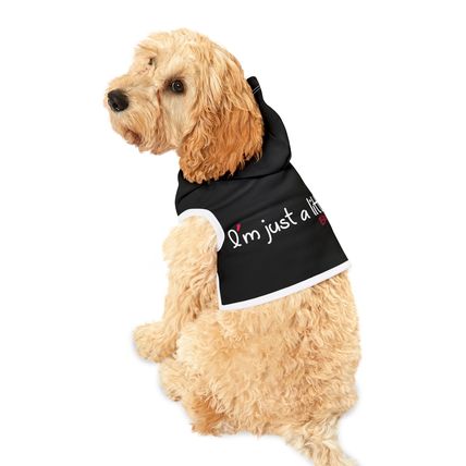 I'm Just a Little Bitch in White Funny Pet Hoodie for Dogs Dog Lover Gift, Pets