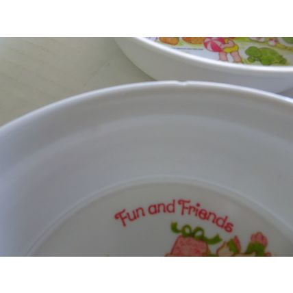 SiLite - Strawberry Shortcake - Melamine Bowls & Plates 3242, 3101 Vintage 1982