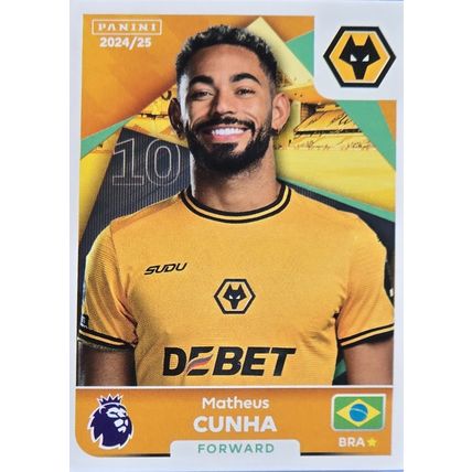 Panini Premier League 2025 - # 625 MATHEUS CUNHA Wolverhampton Wanderers