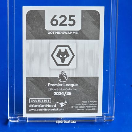 Panini Premier League 2025 - # 625 MATHEUS CUNHA Wolverhampton Wanderers