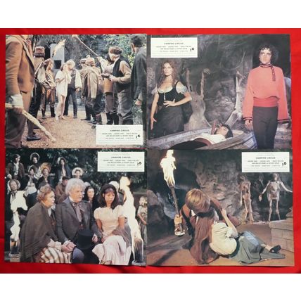 VAMPIRE CIRCUS(1971) original UK FOH / Lobby cards **Adrienne Corri** SIGNED x 3