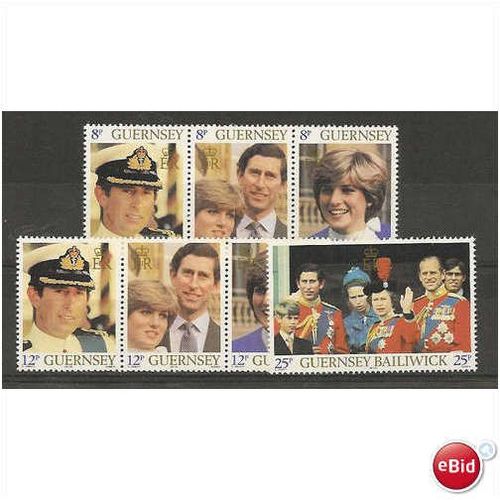 1981 Royal Wedding set of 7.Unmounted Mint.