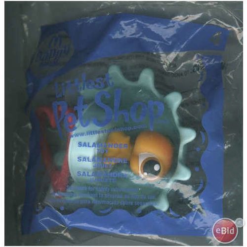 2006 McDonalds Littlest Pet Shop #4 Orange Salamander Mint in Package