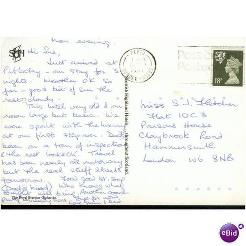 Scotland Postcard - The Royal Braemar Gathering- Scottish Highland Hotels