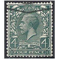 1924 SG424 4d Grey-Green Watermark Block Cypher Fine Used. .