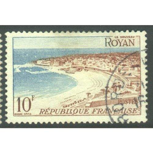 France 1954 - SG1207 - 12f brown & blue - Le Nouveau Royan - used 2