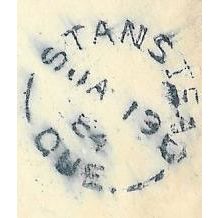Stanbridge, Quebec split ring cancel, 1884,