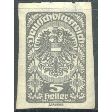 Austria 1919 - SG337 - 5h green - Republican Arms - unused