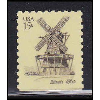 1741 15c Windmill Fine MNH Dry Gum BPS Bottom V4923