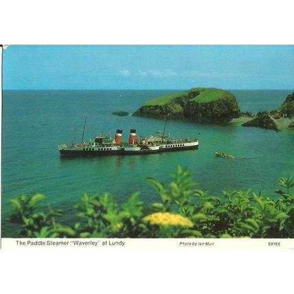 Waverley Excursions PS WAVERLEY Lundy Postcard (Whiteholme 6918X)