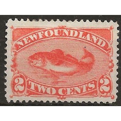 Newfoundland 1887 SG51 2c Orange-Vermilion Mounted Mint ..