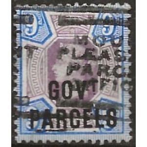 1888 O67 9d Dull Purple & Blue Government Parcels Official Good+ Used ....