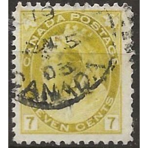 Canada 1897 SG160 7c Greenish-Yellow Fine Used ..