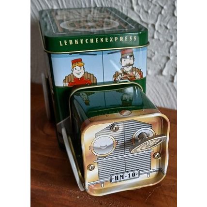 Heinrich Haeberlein Musical Delivery Truck Biscuit Tin, Empty