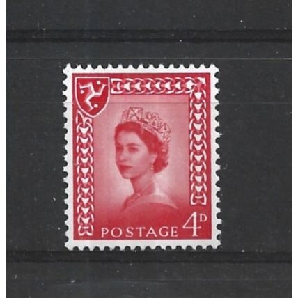 IsleofMan.SG6 4d Bright Vermilion.Mounted Mint.Aug25a